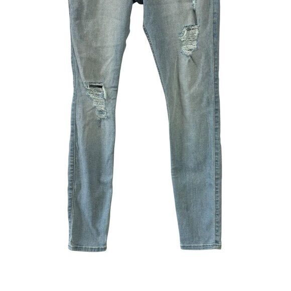 Hollister Blue Jeans Ultra High Rise Super Skinny Soft Stretch 7R Distressed - Picture 3 of 10